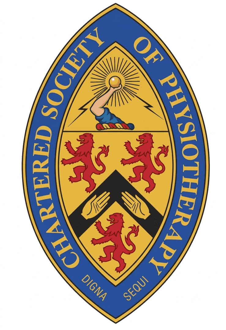 Chartered Society of Physiotherapy emblem design.