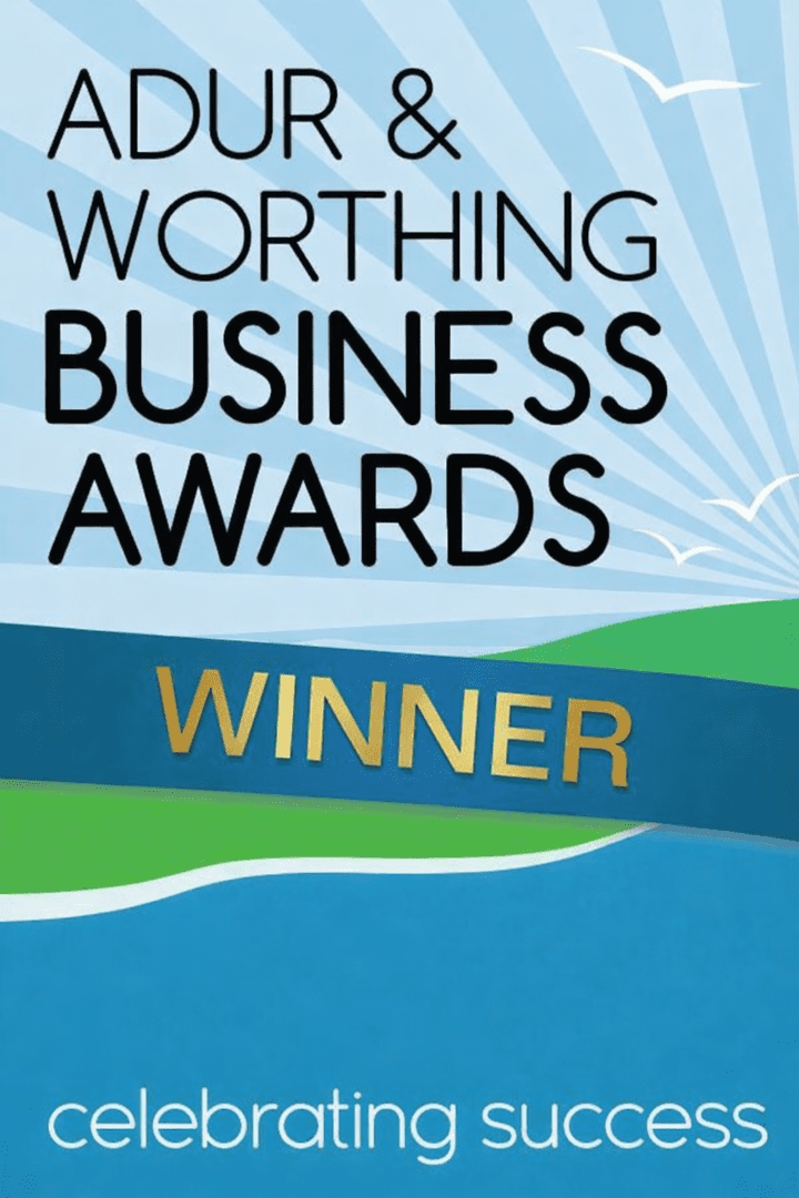 Adur Worthing Business Awards Winner banner.